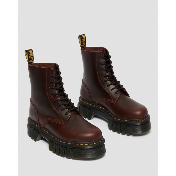 Free People x Dr. Martens Audrick Brando Leather Platform 8-Eye Lace Up Boots - Picture 4 of 12